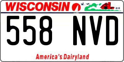 WI license plate 558NVD