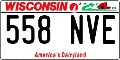 WI license plate 558NVE