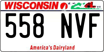 WI license plate 558NVF