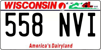 WI license plate 558NVI