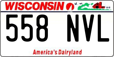 WI license plate 558NVL