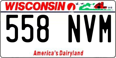 WI license plate 558NVM