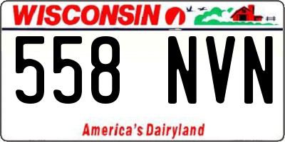 WI license plate 558NVN