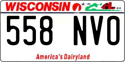 WI license plate 558NVO
