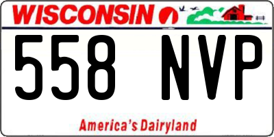 WI license plate 558NVP