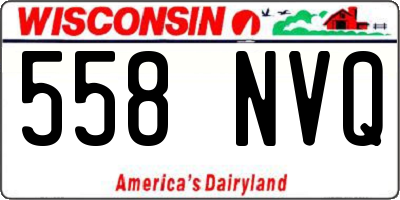 WI license plate 558NVQ