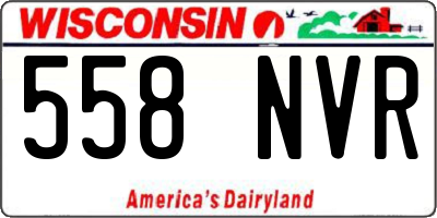 WI license plate 558NVR