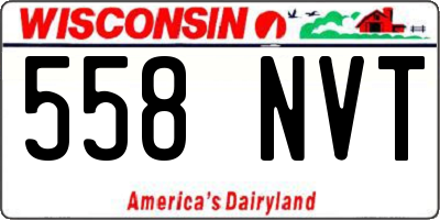 WI license plate 558NVT