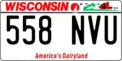 WI license plate 558NVU