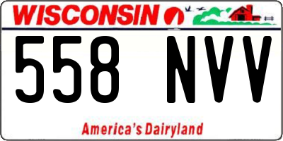 WI license plate 558NVV