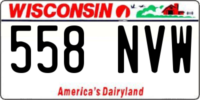 WI license plate 558NVW