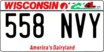 WI license plate 558NVY
