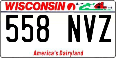 WI license plate 558NVZ