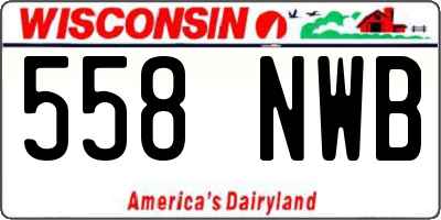 WI license plate 558NWB