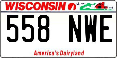 WI license plate 558NWE