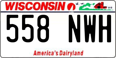 WI license plate 558NWH