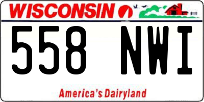 WI license plate 558NWI