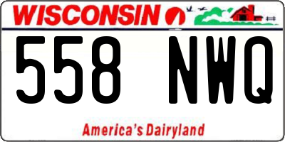 WI license plate 558NWQ