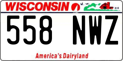 WI license plate 558NWZ