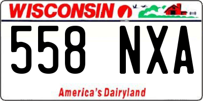 WI license plate 558NXA