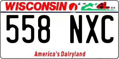 WI license plate 558NXC