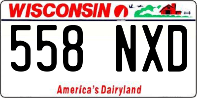 WI license plate 558NXD
