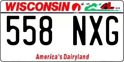 WI license plate 558NXG