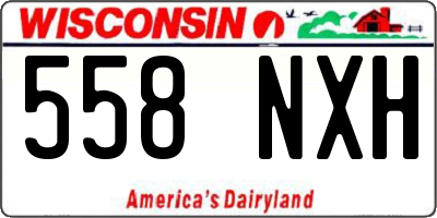 WI license plate 558NXH