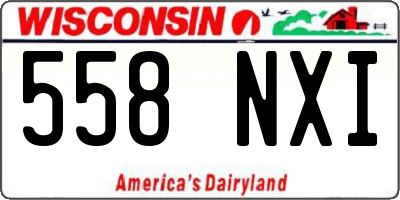 WI license plate 558NXI