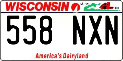 WI license plate 558NXN