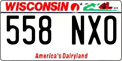 WI license plate 558NXO