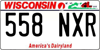 WI license plate 558NXR