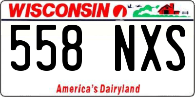WI license plate 558NXS