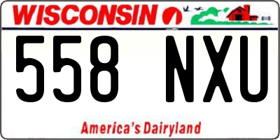 WI license plate 558NXU