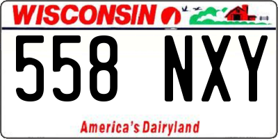 WI license plate 558NXY