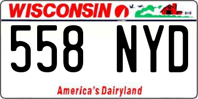WI license plate 558NYD