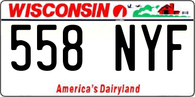 WI license plate 558NYF