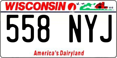 WI license plate 558NYJ