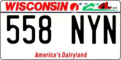 WI license plate 558NYN