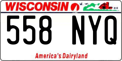 WI license plate 558NYQ