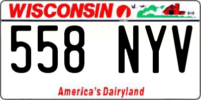 WI license plate 558NYV