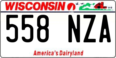 WI license plate 558NZA