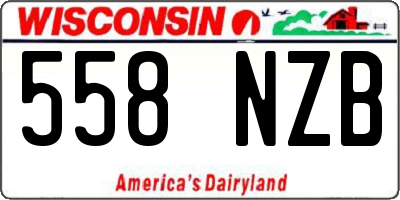 WI license plate 558NZB