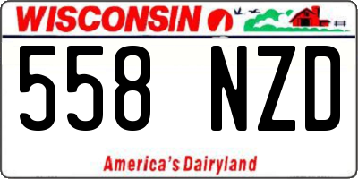 WI license plate 558NZD