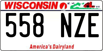 WI license plate 558NZE