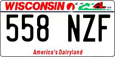 WI license plate 558NZF