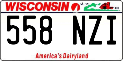 WI license plate 558NZI