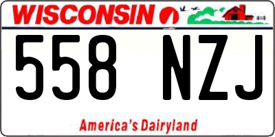 WI license plate 558NZJ