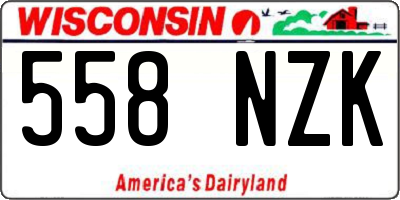 WI license plate 558NZK