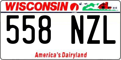 WI license plate 558NZL